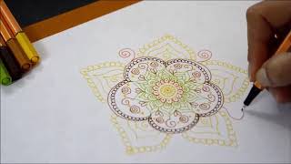 *How to draw a fall mandala *Review Stabilo Point 88 Fine 0,4 Art Pen | M.J. In The Studio