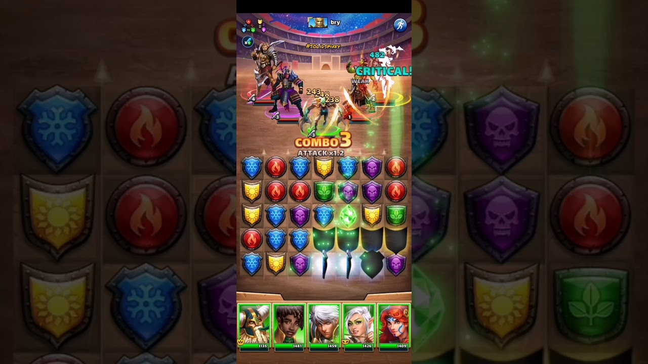 Empires and Puzzles ¶¡° Tournament Mono Green 💚 4141 VS 4243 YouTube