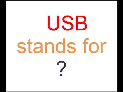 What is full form of USB ? - YouTube