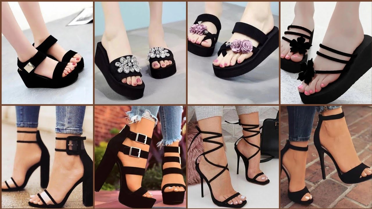 Top 10 Black Color Heels Designs latest and Stylish - YouTube