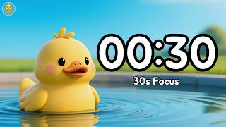 30 Seconds Timer with Countdown - Quick Focus & Interval Training - Duck Timer 🐤