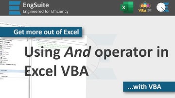 And Logical Operator - Excel VBA
