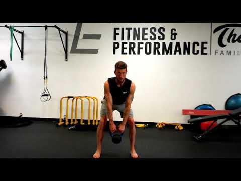 Single kettlebell two handed bent-over row