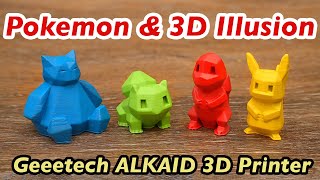 3D Illusion &amp; Pokemon Models- Geeetech ALKAID 3D Resin Printer