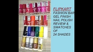 Flipkart Nail Polish Review & Swatches/Fashion Bar Gel Finish Nail Polish review/BeautyBeam86