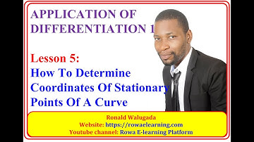 5-STATIONARY POINTS OF A CURVE (A-LEVEL MATH)