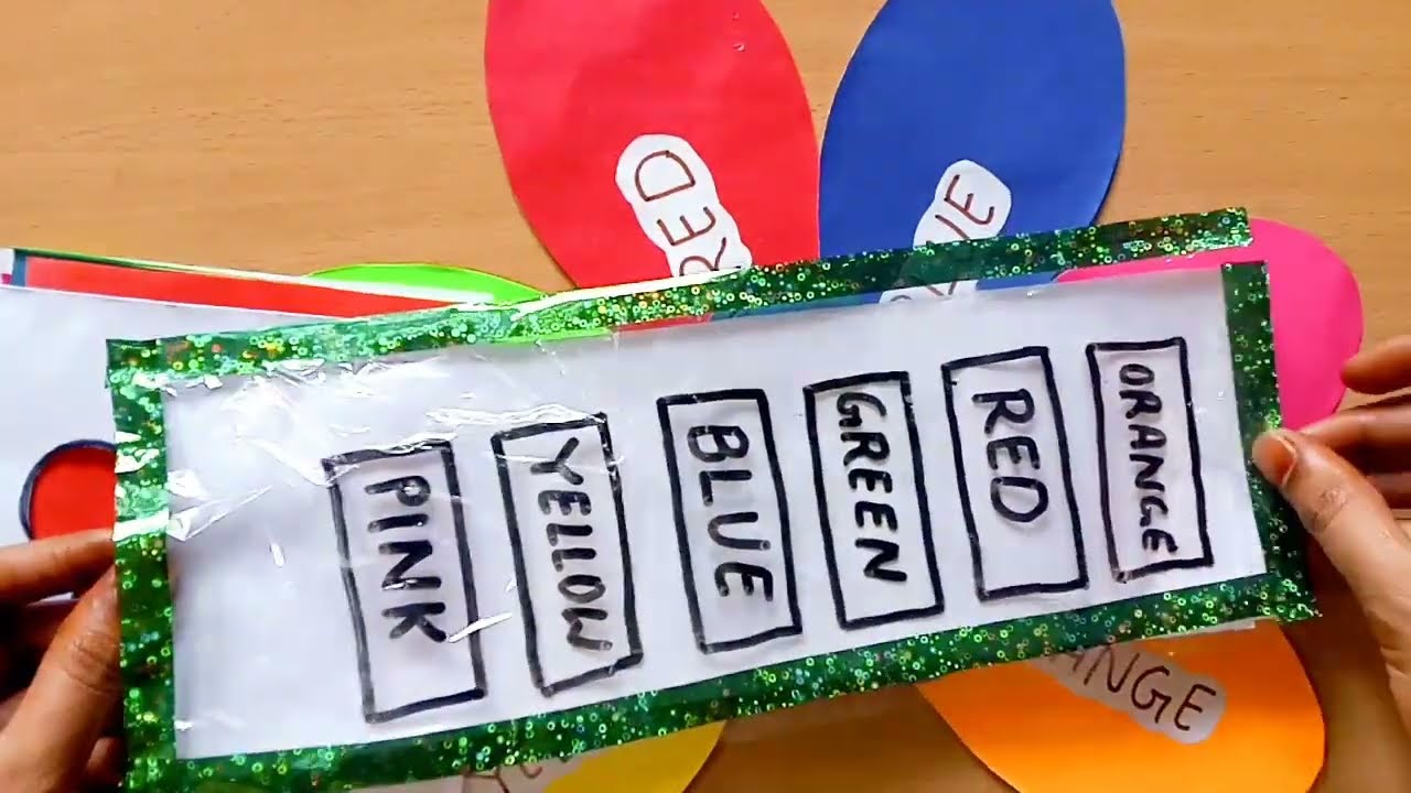 colors name tlm / tlm for primary school / tlm kaise banaye / preschool tlm / colours name project