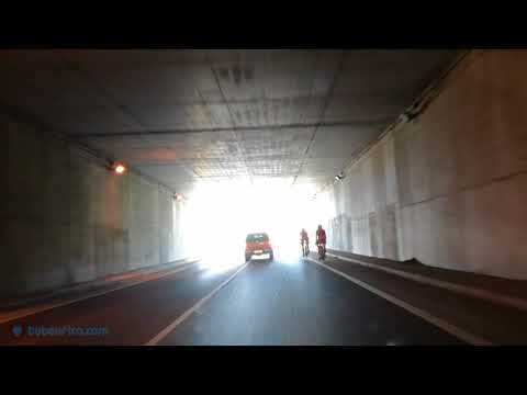 Rebasamiento a ciclista en interior de tunel