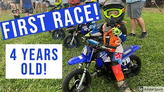 Kids First Motocross Race on PW 50 and KTM 50 Dirt Bike
