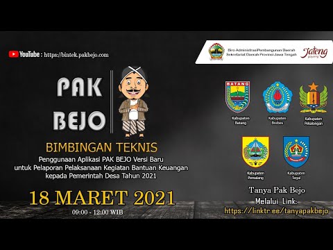 Live Bintek Penggunaan Aplikasi Pak Bejo 2021 #18Maret2021