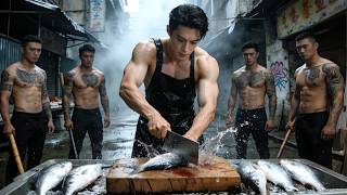 “Sentuh anakku?” Ayah penjual ikan melepas celemek—identitas aslinya membuat preman berlutut!