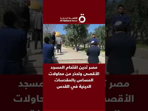 مصر تدين اقتحام المسجد الأقصى وتحذر من محاولات المساس بالمقدسات الدينية في القدس