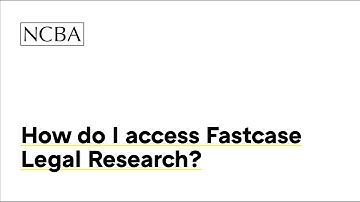 How do I access Fastcase Legal Research?