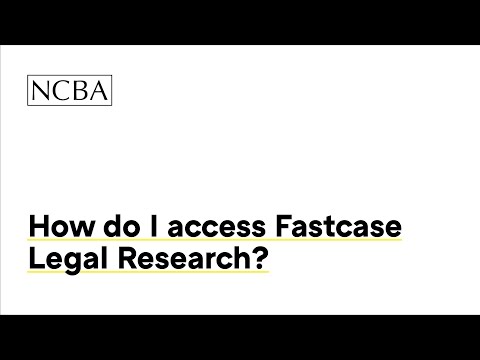 How do I access Fastcase Legal Research?