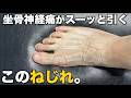 腰を揉んでも良くならない坐骨神経痛は、このねじれが問題でした。