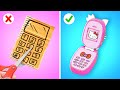 MI MAMÁ ME HIZO UN TELÉFONO KITTY😻 | Increíbles trucos con cartón para padres por 123GO! CHALLENGE