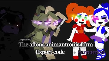The aftons animatronic form EXPORT CODE!! || offline codes document in the description :D) requested