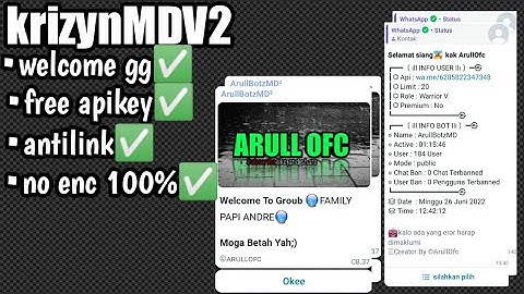 Script Bot WhatsApp Multi device || krizynMDV2 || No Enc 100%
