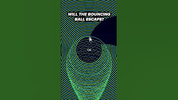 Can it escape? 🤔 #satisfyingvideo #physics #bouncingball