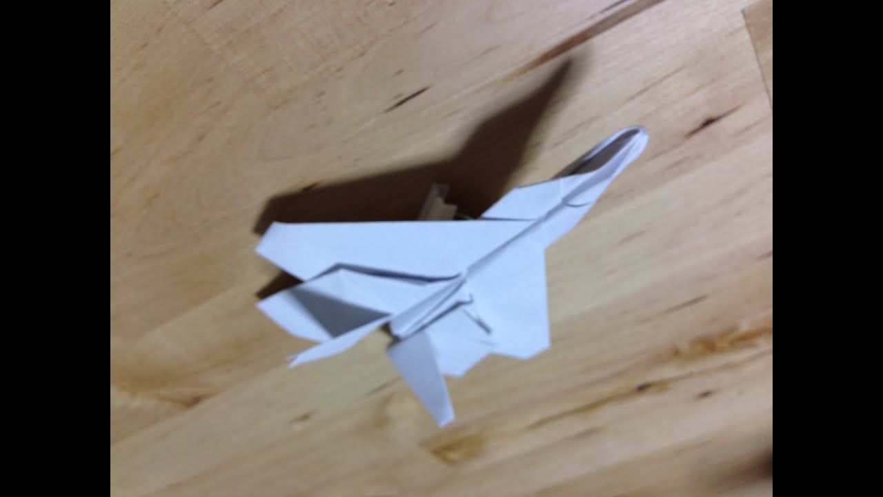 戦闘機 F22 ラプター 折り紙 紙飛行機 折り方 作り方 How To Make A Origami F22 Raptor Youtube