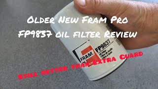 Interesting New Fram Pro FP9837 oil filter Review 