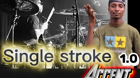Single stroke Accent, Drum lesson 1.  @DrumeoOfficial 