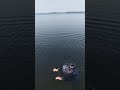 Ныряем, на водохранилище , виден остров Любви