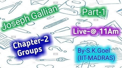 ||Chapter-2 -Groups-Jospeh Gallian||