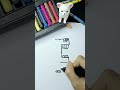 How to Draw a Scary Monster from the Letter F | Easy Step-by-Step Tutorial for Beginners #shorts