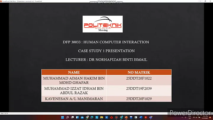 HCI CASE STUDY 1 PRESENTATION