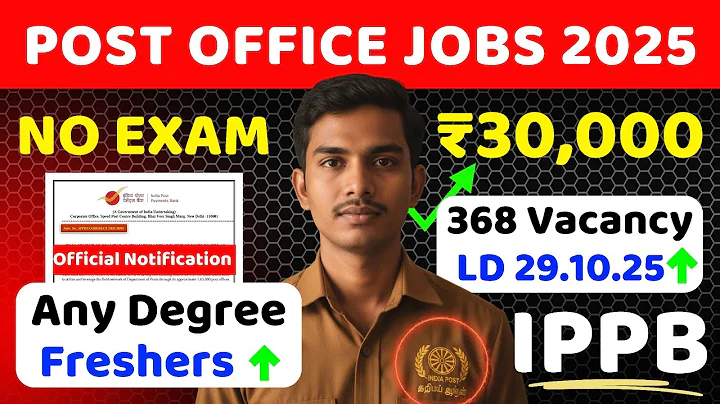 Merit Basis ♦️ Post Office Recruitment 2025 / ₹30,000 Salary / No Exam IPPB Jobs 2025