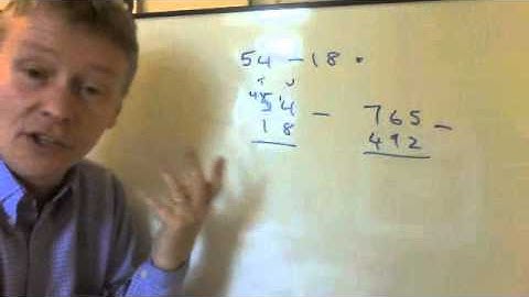 How to subtract or takeaway using column method