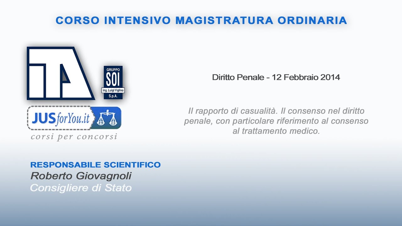 JUSforYou - Corso Intensivo Magistrato Ordinario 12 febbraio 2014