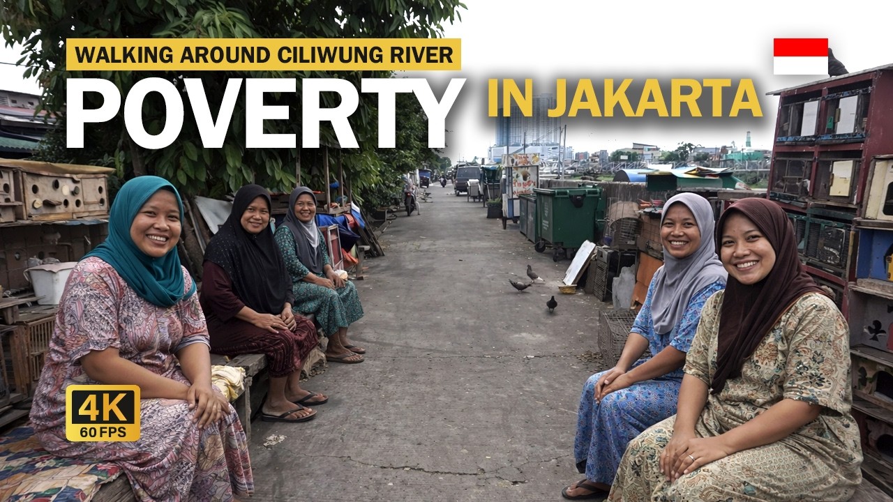 Walking Along Ciliwung River Slums in Jakarta | The Other Side of Modern Jakarta