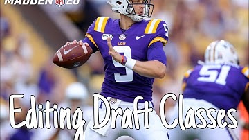 How To Edit Draft Classes In Madden 20