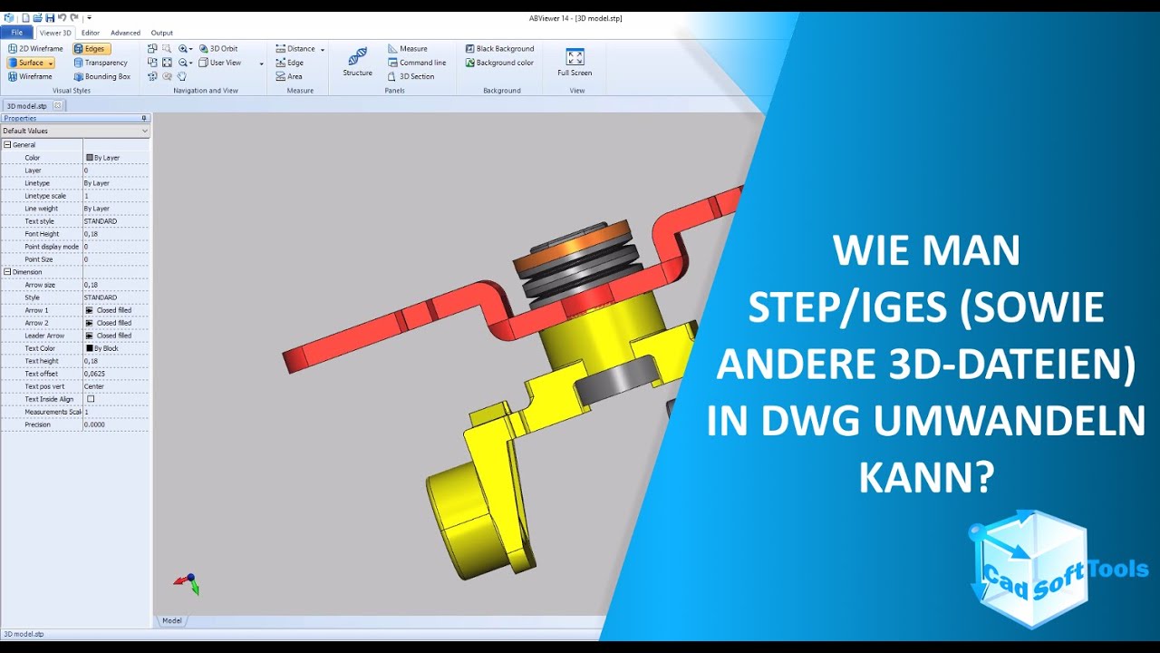 New Wie man STEP/IGES (sowie andere 3D-Dateien) in DWG umwandeln kann? (DEUTSCH)