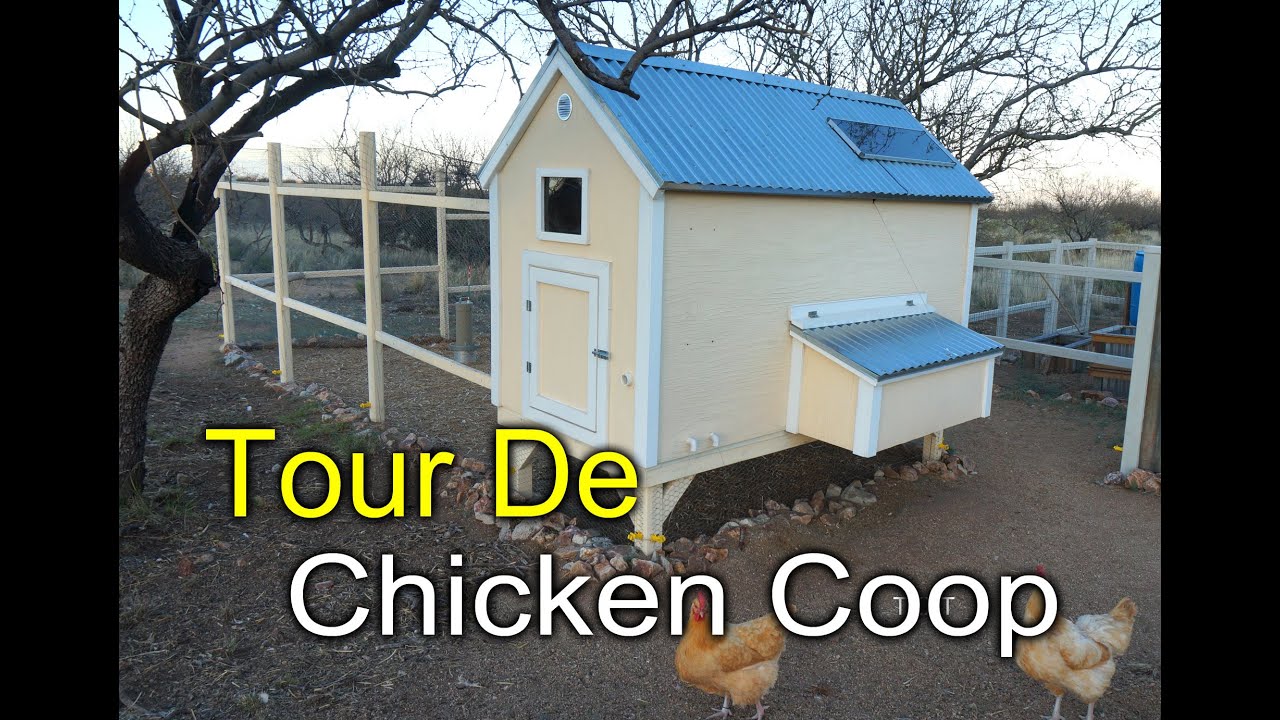 Chicken Coop Tour - Solar, Food, Water, Security - YouTube