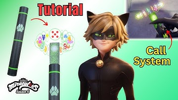 DIY NEW Cat Noir Staff Miraculous Ladybug SEASON 6 with CALL SYSTEM / Cat Phone Tutorial