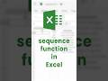 Create Dynamic Number Lists in Excel with Sequence π