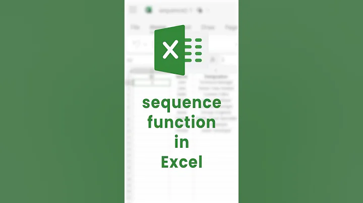 How to create automatic and dynamic number list in Excel? (Sequence Function) #shorts #excel