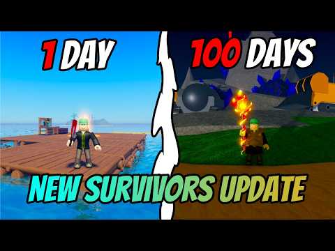 100 Days At Sea (New Survivors Update) - Full Gameplay | Roblox