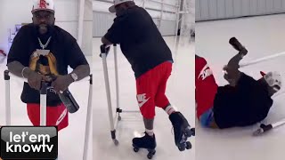 Rick Ross Tried To Call Out Floyd & Chris Brown To A Skating Challenge & Paid The Price😂😂😂