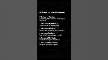 6 Rules of the Universe You Need to Know