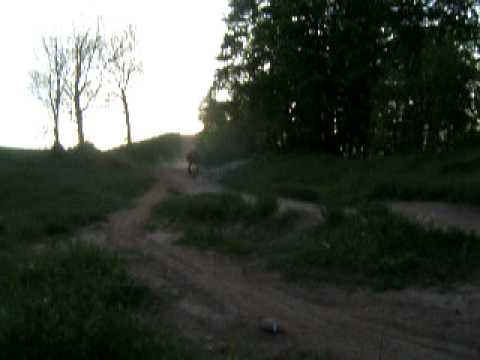 suzuki Ds80 hitting Jump - YouTube