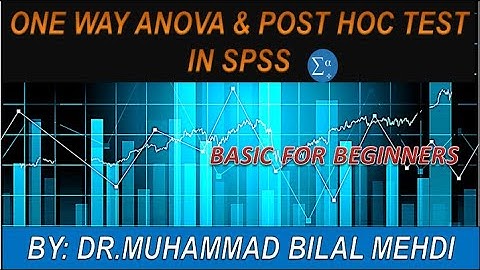 POST HOC TEST(ONE WAY ANOVA) IN SPSS,STATISTICS A step by step analysis of variance
