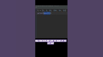 How to find max in a list in python #programming #coding