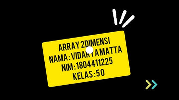 Array 2 Dimensi Menggunakan NetBeans