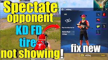 bgmi statistics not showing || spectate enemy kd tire showing in bgmi || statistics hide problem fix