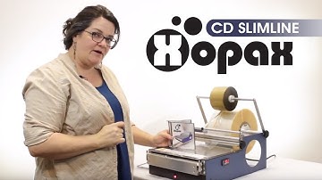 Overwrapping a Slimline CD Jewel Case with Tear Tape on a Xopax Machine