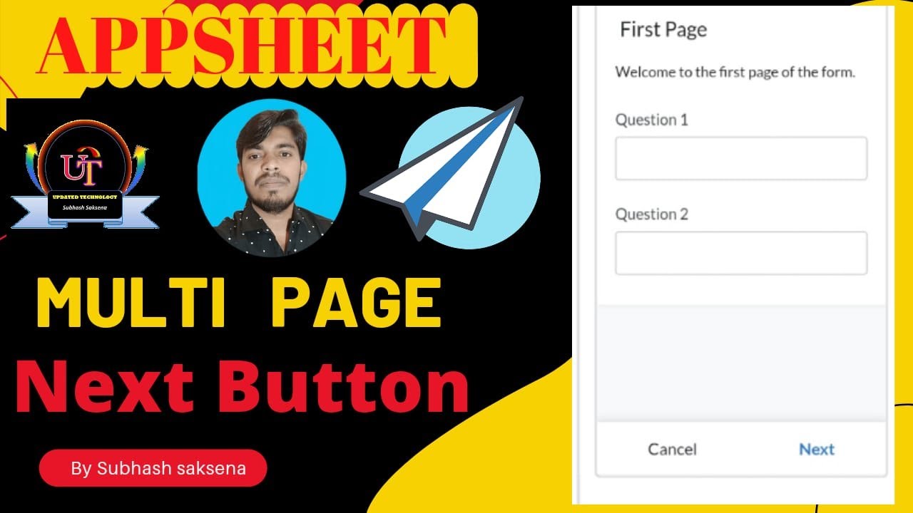 How to create multi page in appsheet create next button in appsheet